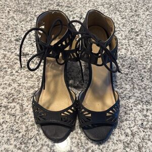Cut-out & Tie Front Wedges